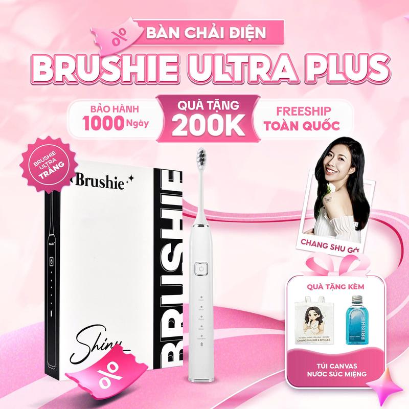   CSG_DEAL ĐỘC QUYỀN  Bàn chải điện Brushie Ultra tích hợp đầu rửa mặt  BẢO HÀNH 1000 NGÀY + 1 TÚI CANVAS ChangShuGo+ 1 NƯỚC SÚC MIỆNG #BRULT 