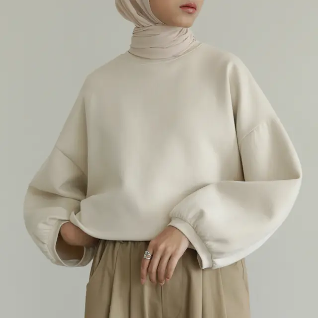 Sabamodest - Puffy Blouse - Atasan Puffy Blouse Sweater Wanita 4