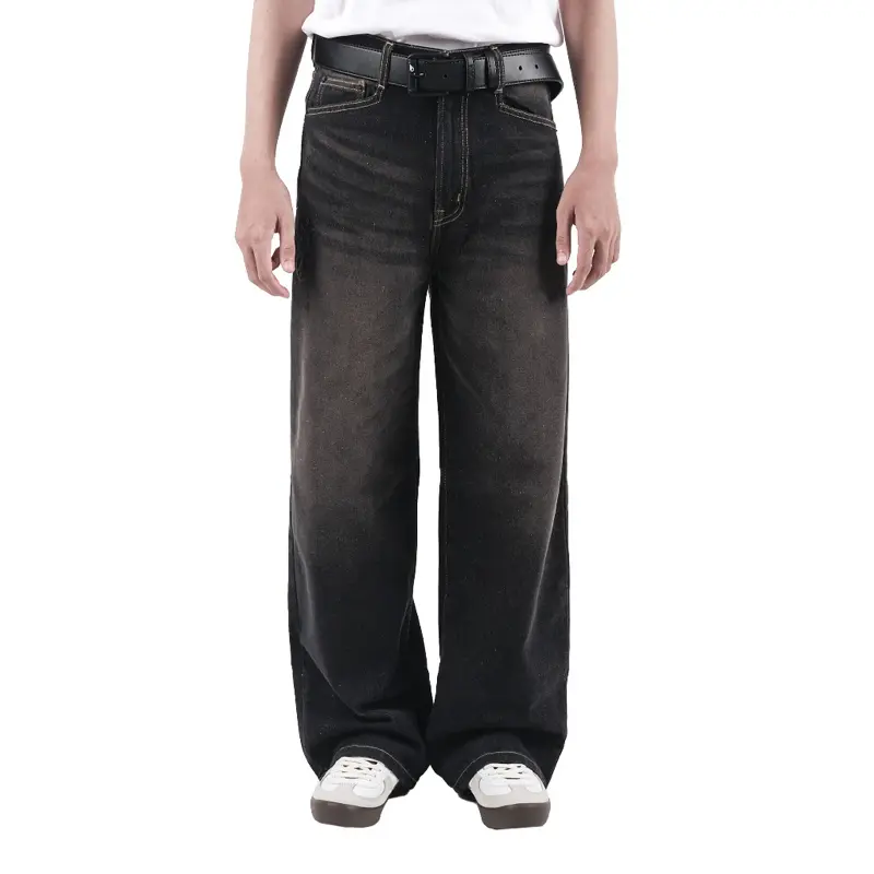 UNISEX Celana Jeans Baggy Loose Pants Oversize Korean Style Straight Gombrong Skena Kalcer Celana Denim Cowo Cewe 3
