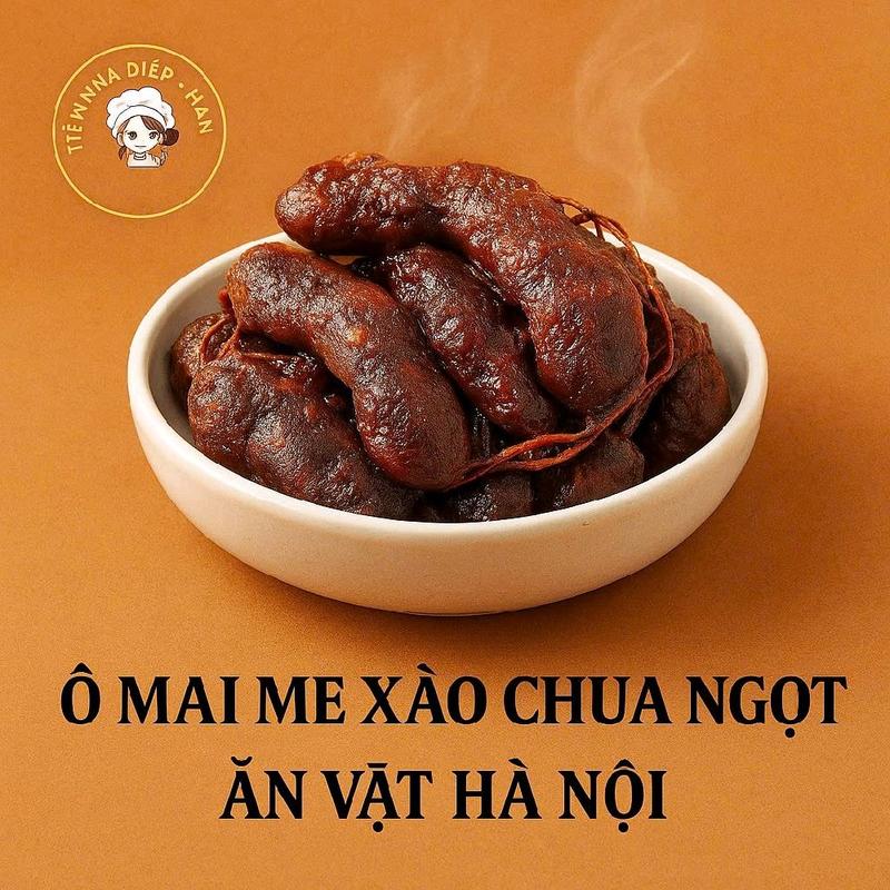 COMBO 2 GÓI Ô MAI ME - Ô Mai Me Xào Chua Ngọt túi zip 100gr + Ô mai me xào chua ngọt túi zip 100gr – Đặc Sản Hà Nội | Ăn Vặt Chua Cay Ngon Khó Cưỡng – Loại Ngon Dẻo Thơm