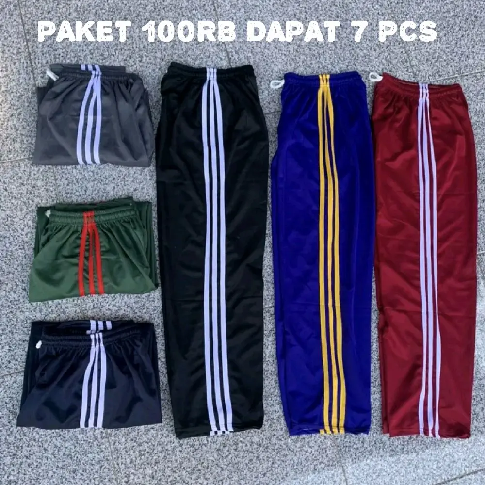 PAKET 100RB DAPAT 7 PCS Celana Training Olahraga Dewasa Pria Wanita Unisex