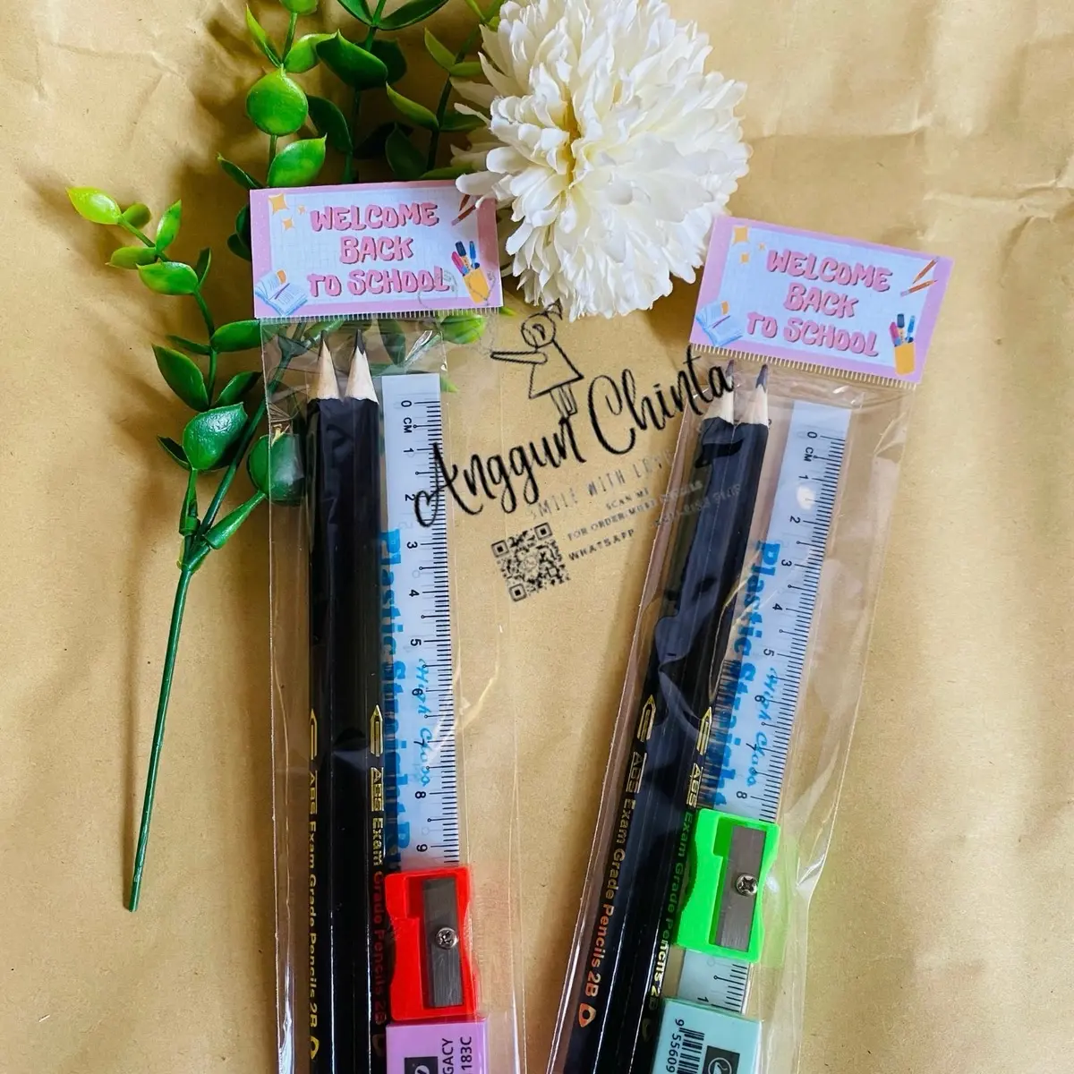 AlatTulis School Stationery Set Jimat Murah ️Welcome Back to School l Kembali ke Sekolah l Doorgift Birthday l 2B pencil Set Pemadam Pensil