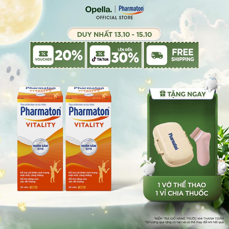 Bộ 2 Lọ Thực Phẩm Bảo Vệ Sức Khỏe Pharmaton Vitality (Lọ 30 viên)