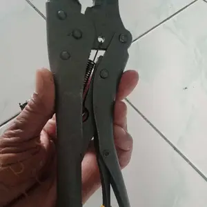 JLD Locking Pliers Curved Jaw 10" Tang Buaya Sherlock Wire Cutter Tang Buaya Bengkok kunci buaya