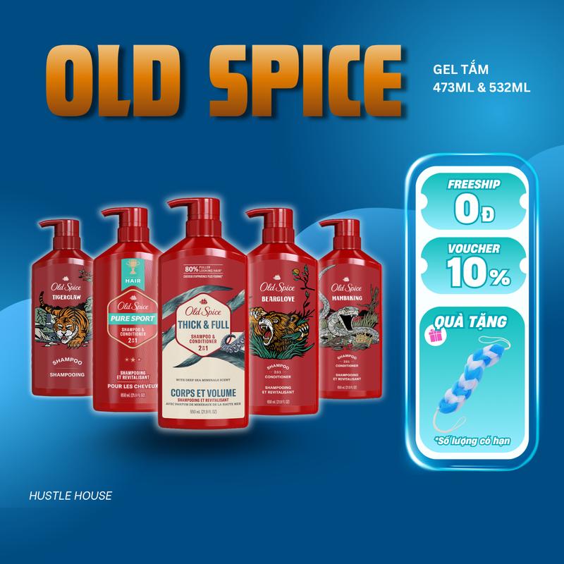 Dầu Gội + Xả 2in1 Old Spice 650ml Thơm Mát