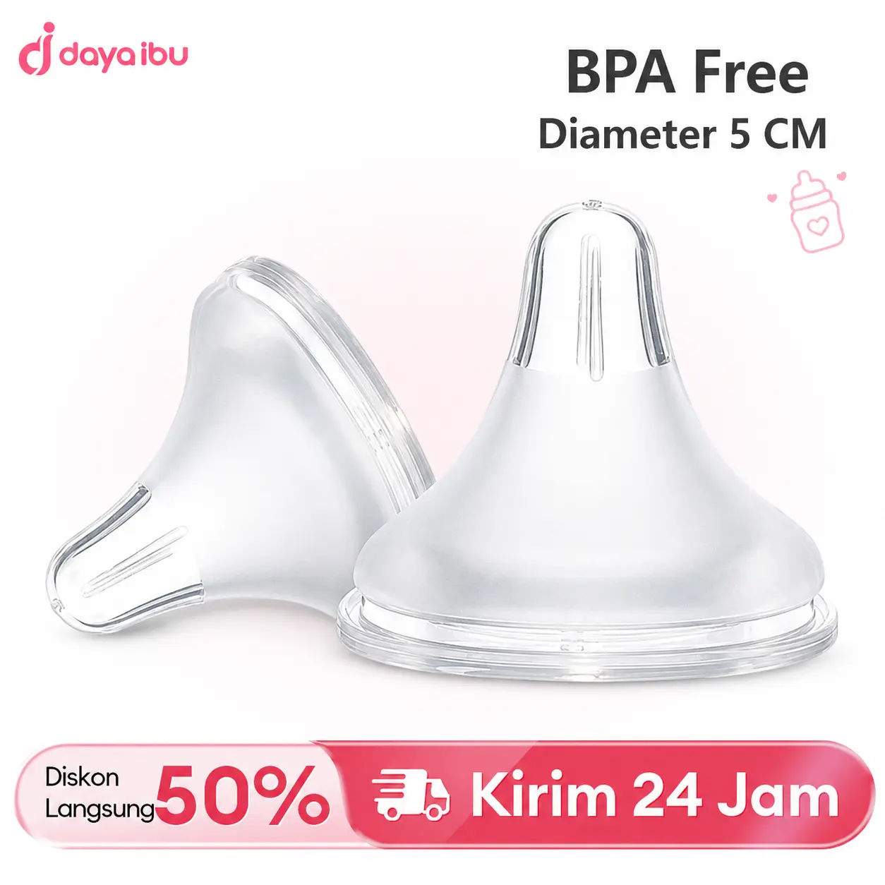 20 PCS Dot Bayi Premium Silikon Lembut 5cm Bebas BPA MNZ