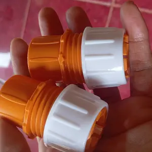 MMM - COD Konektor Selang Air Fleksibel Anti Splash Sambungan Keran Air Plastik ABS Orange untuk Wastafel Kamar Mandi
