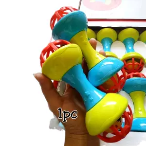 Mainan Bayi Rattle Stick Ujung Bahan Silikon Belajar Motorik Kasar Bayi - Teether - Gigitan