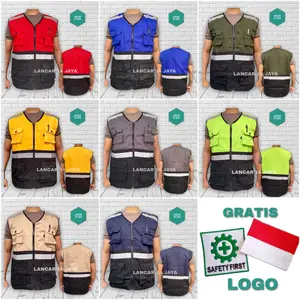 Rompi Proyek K3 - Rompi Safety - Rompi Tambang - Rompi Kain cotton - Rompi 5 Kantong - Rompi Kerja Lapangan Outerwear - Rompi skotlet - Industrial Safety Vest