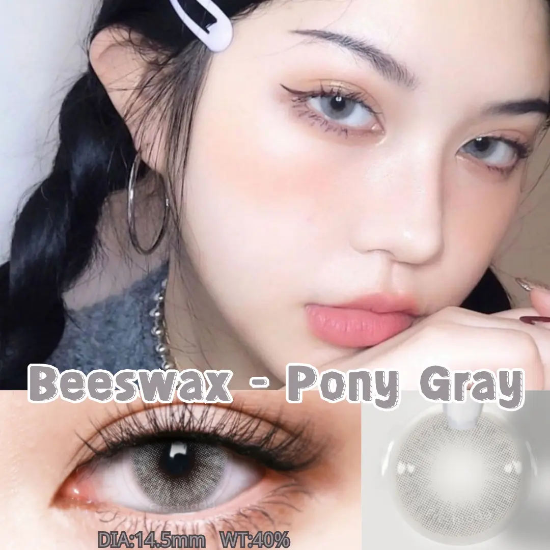 BEESWAX SKY PONY GRAY COLORED LENSES 14.2mm lensa kontak warna Soflen Contact lens