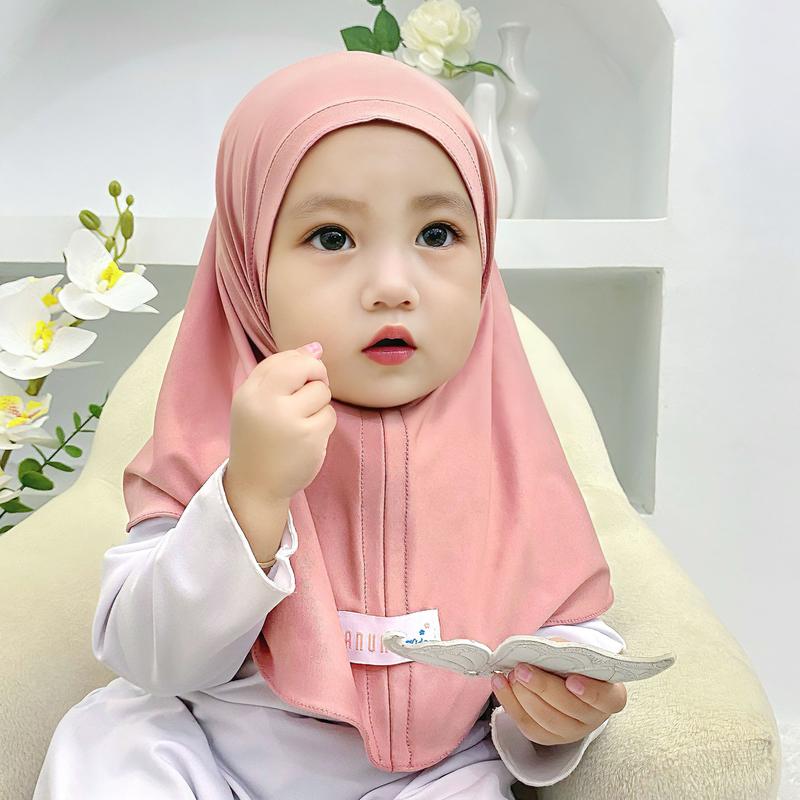 Kerudung Anak TK Usia 1-4 Tahun - Jilbab Hijab Instan Anak Jersey, Lembut dan Nyaman 2