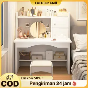 FUFU Meja Belajar Minimalis Meja Komputer Meja Kantor Meja Aesthetic Meja Multifungsi untuk Kamar Siswa