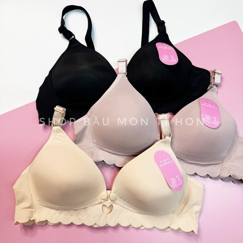  Combo 3 Áo Lót Bầu Sau Sinh Mở Cúc Cho Bé Tuti mã Su Tim | Chất Su mịn Mát mềm co giãn tốt - Size B38 B40 B42 B44 