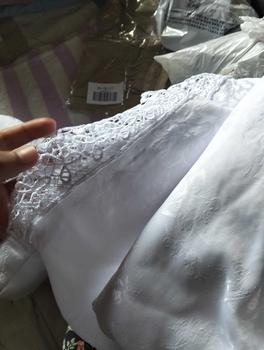 Product Review of BAHIRA - Mukena Dewasa Katun Paris Premium Bordir Putih Renda Krisdayanti from a**w 1