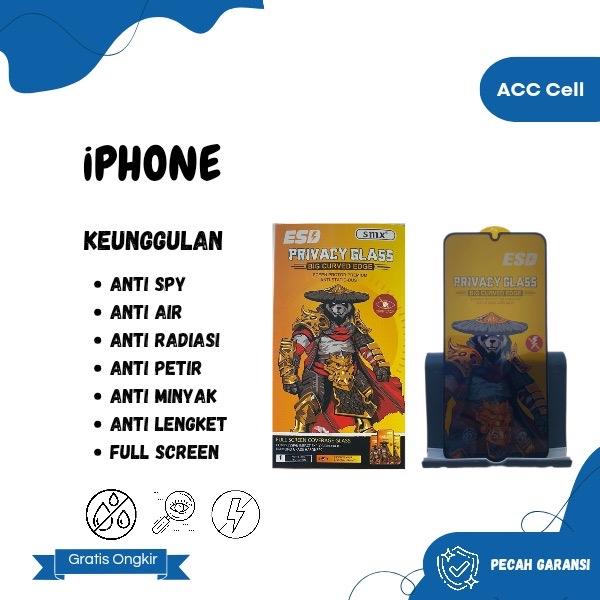 Anti Spy Glossy - Untuk iPhone + Bonus Case / Hf  - Anti Gores Kaca IPHONE ALL TYPE 2