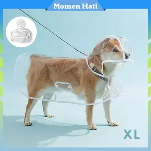 Jas Hujan Anjing Kucing Adjustable Anti Air Pet Raincoat Jas Hujan Hewan Peliharaan Bening