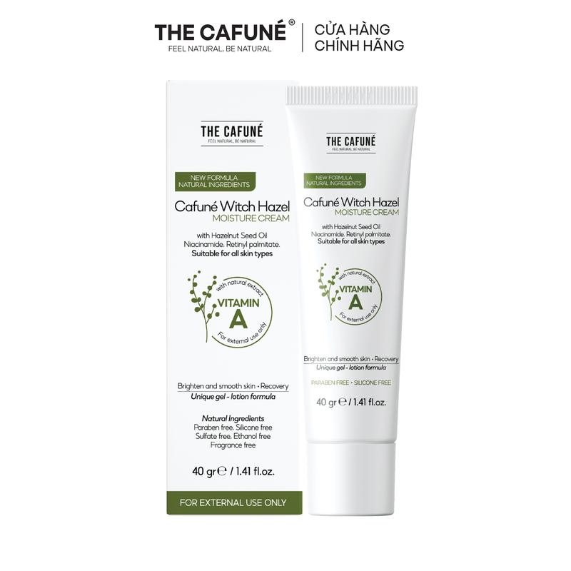 Kem Dưỡng Ẩm Cafuné Witch Hazel Moisture Cream The Cafuné Hỗ Trợ Dưỡng Trắng, Dưỡng Ẩm Làm Đều Màu Da 40gr Làm Đẹp Da Dưỡng Ẩm Da