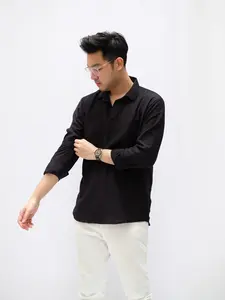 Tryst - Arlott Premium Linen Shirt | Kemeja Lengan Panjang | Linen Premium | Kemeja Pria Slimfit Polos | Baju Kerja Formal | Atasan Cowok Dewasa | Casual Basic Kancing