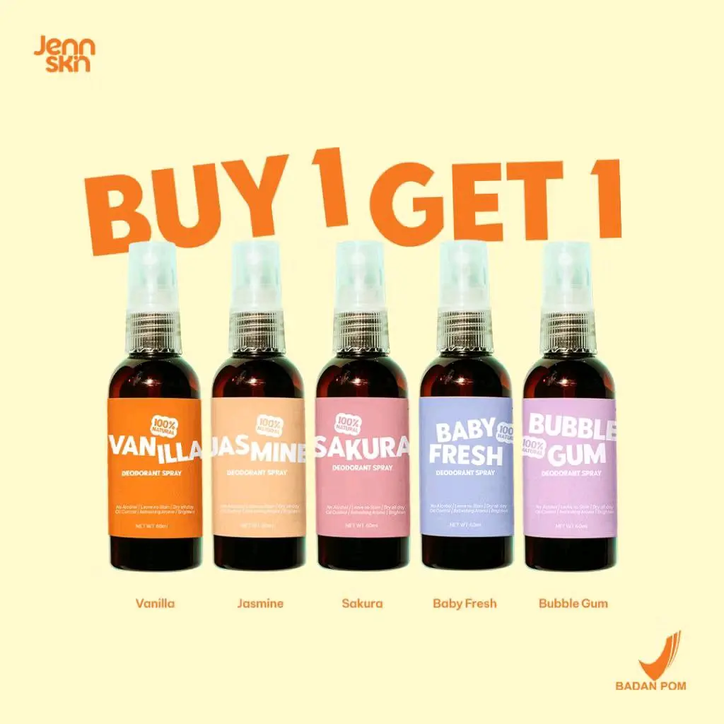 READY Deodorant  Buy 1 Get 1 Jennskin Spray Jennskin Naturals 60 ml Viral di Tik Tok