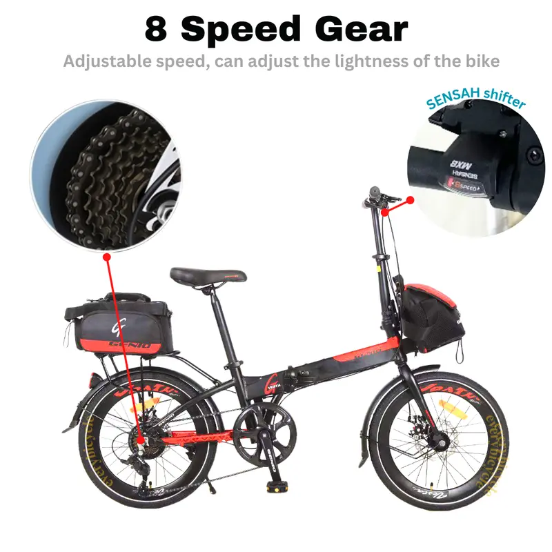 Alloy Folding Bike 20 inch speed High Quality Gear Basikal