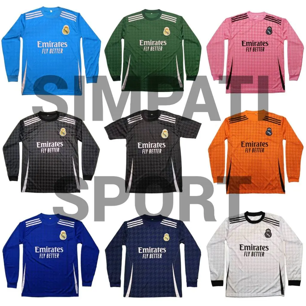 JERSEY BAJU BOLA PANJANG DEWASA MADRID TERBARU NEW HOME AWAY
