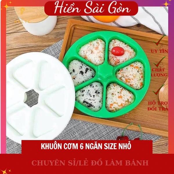 Khuôn cơm nắm khuôn sushi khuôn cơm tam giác 6 ngăn đủ size lớn size nhỏ