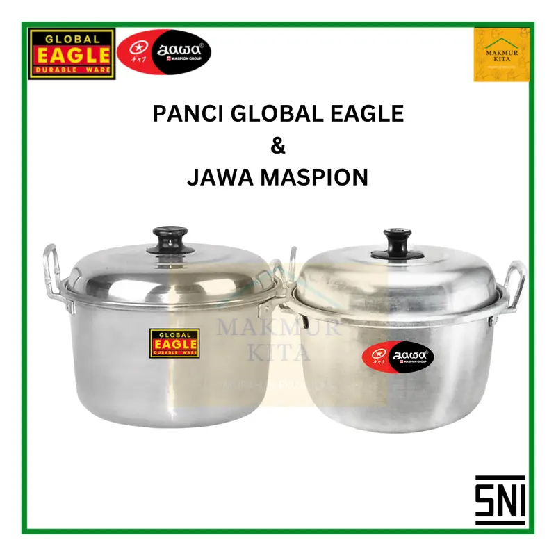 Panci Aluminium 33 36 40 45 CM Global Eagle Besar / Panci Besar Jawa Maspion / Panci Masak Jumbo 1