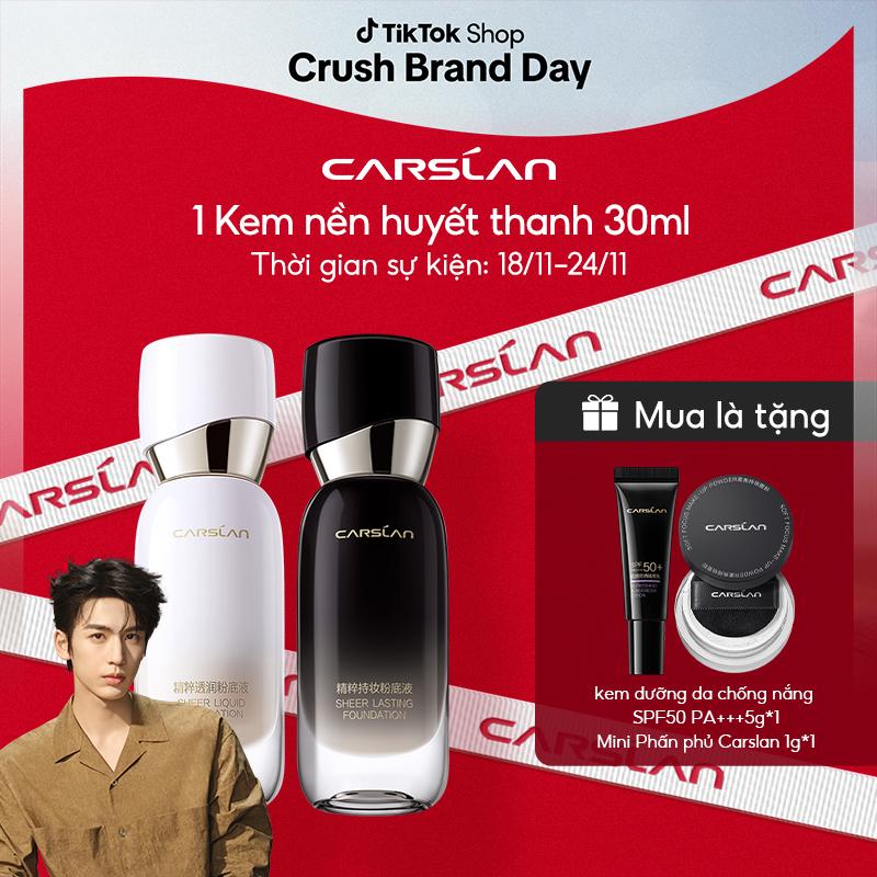 Kem nền huyết thanh Carslan Một nửa là kem nền, một nửa là tinh chất Da nhạy cảm cũng có thể dùng,Mỏng nhẹ không hề dày nặng 30g