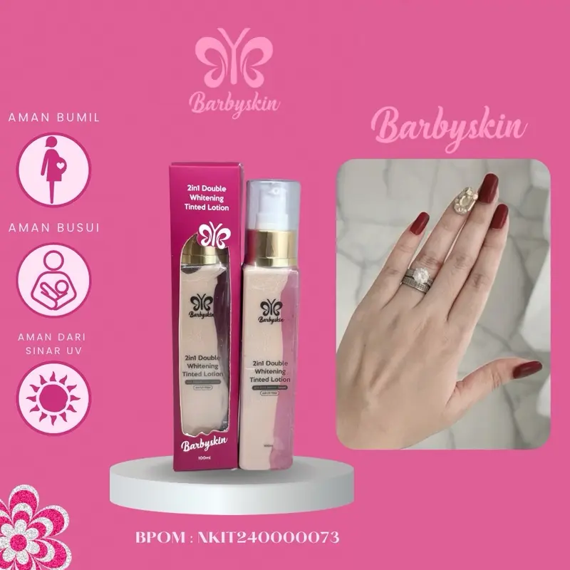 BARBYSKIN 2IN1 WHITENING TINTED LOTION WITH BOOSTER SERUM 100ML [1 BOTOL] 1