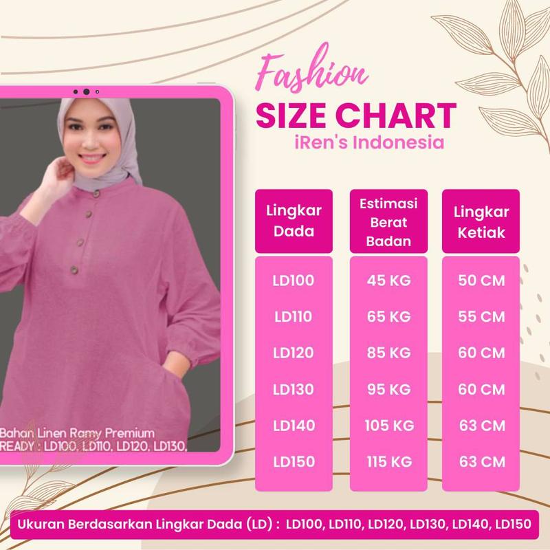 Product Introduction of Sahnaz Midi Dress Wanita Muslim Korean Style Bahan Linen Rami Premium Busui Friendly Gamis Kancing Sangat Adem dan Nyaman 37