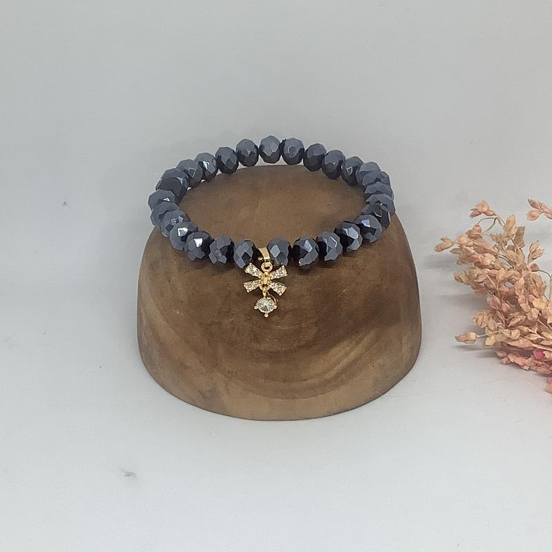 Product Introduction of Gelang Crystal Pita Diamond Berlapis Emas Manik-Manik Gelang Batu Cantik Kekinian - Gelang Premium Quality - CC18 42