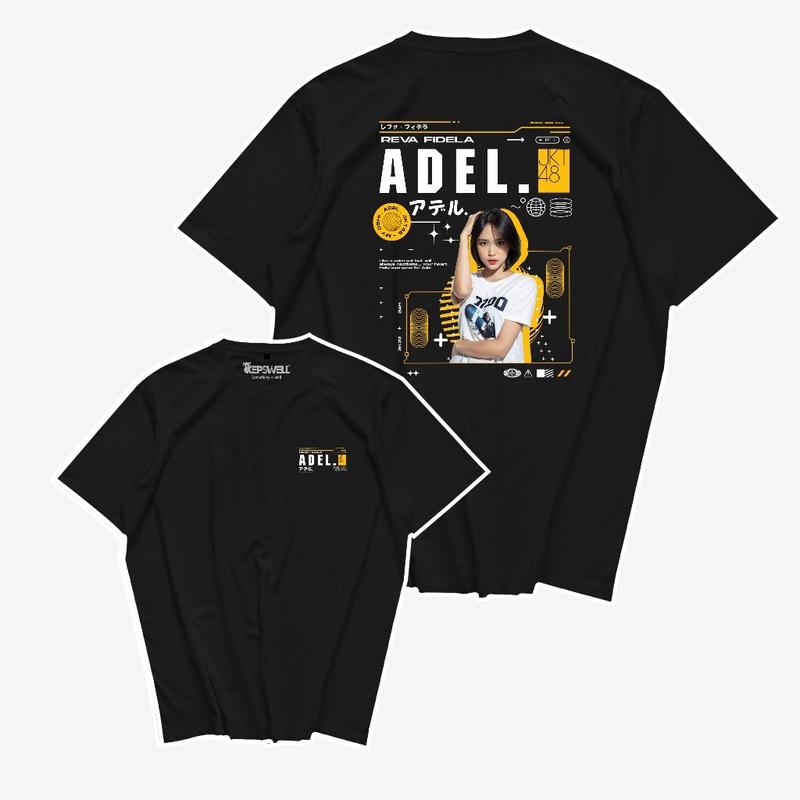 Kaos My Oshi Adel JKT48 - Baju Streetwear - T-Shirt Viral Combed 30s Pria Unisex 0