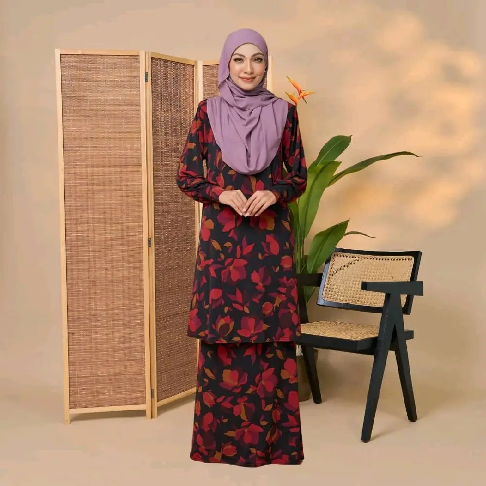 NEW COLLECTION BAJU KURUNG TRISHA IRONLESS LYCRA KOREA