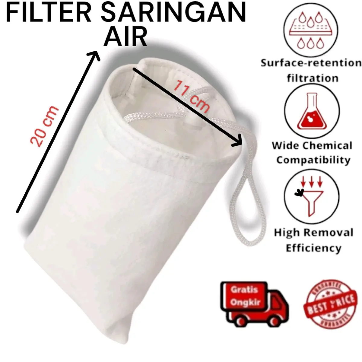 Filter Air Kran Filter Kran Air Saringan Air kran 06 Tali Putih