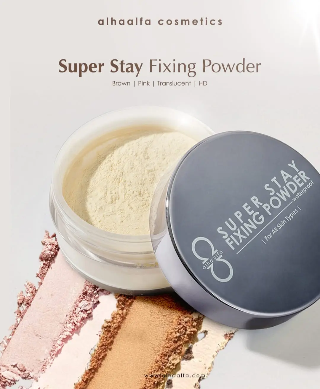 ALHA ALFA LOOSE POWDER TRANSLUCENT/PINK Makeup Cosmetic