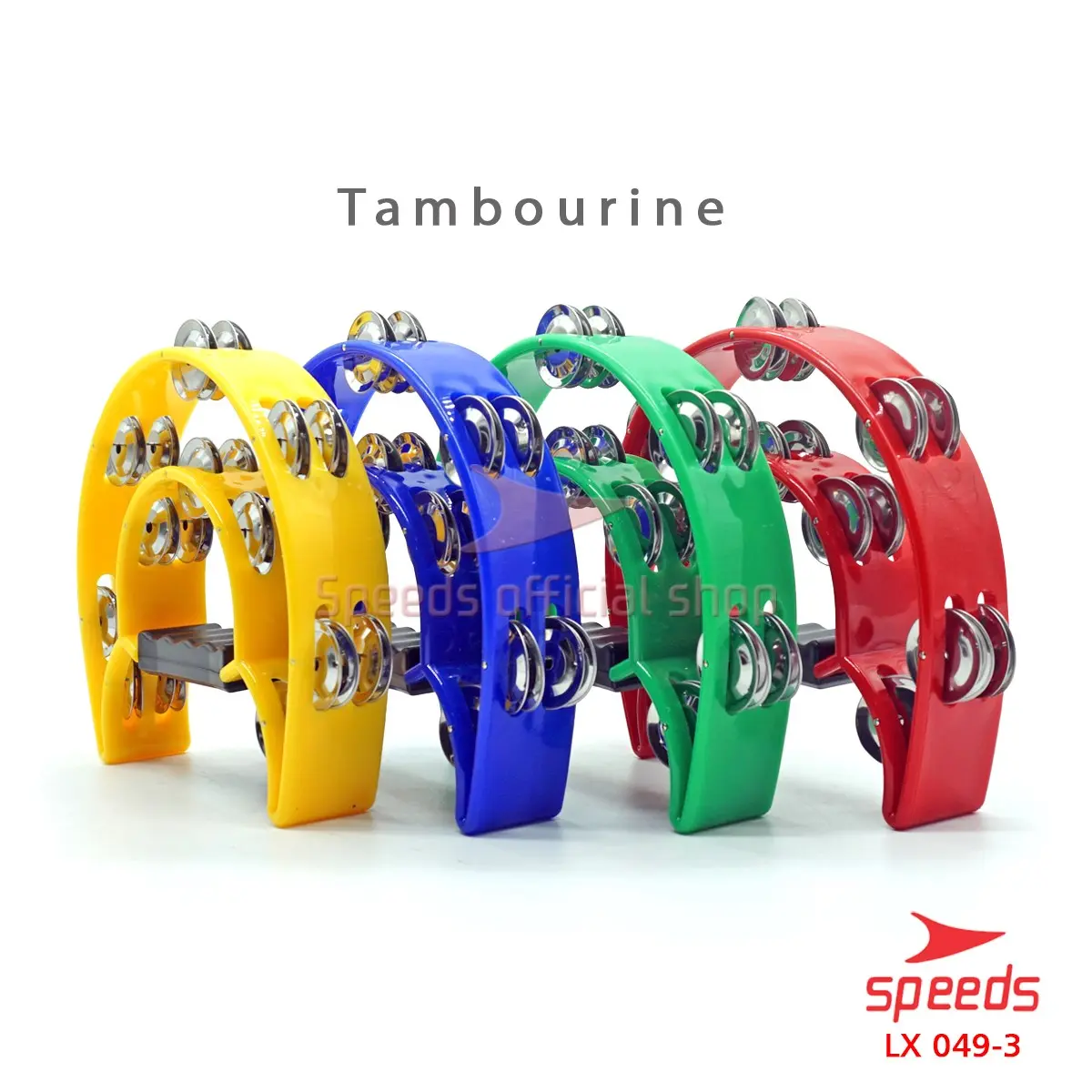 Alat Musik Tamborin Tambourine Double Ring Plastik Kecrekan Tambourine Tamborine Speeds 049-03