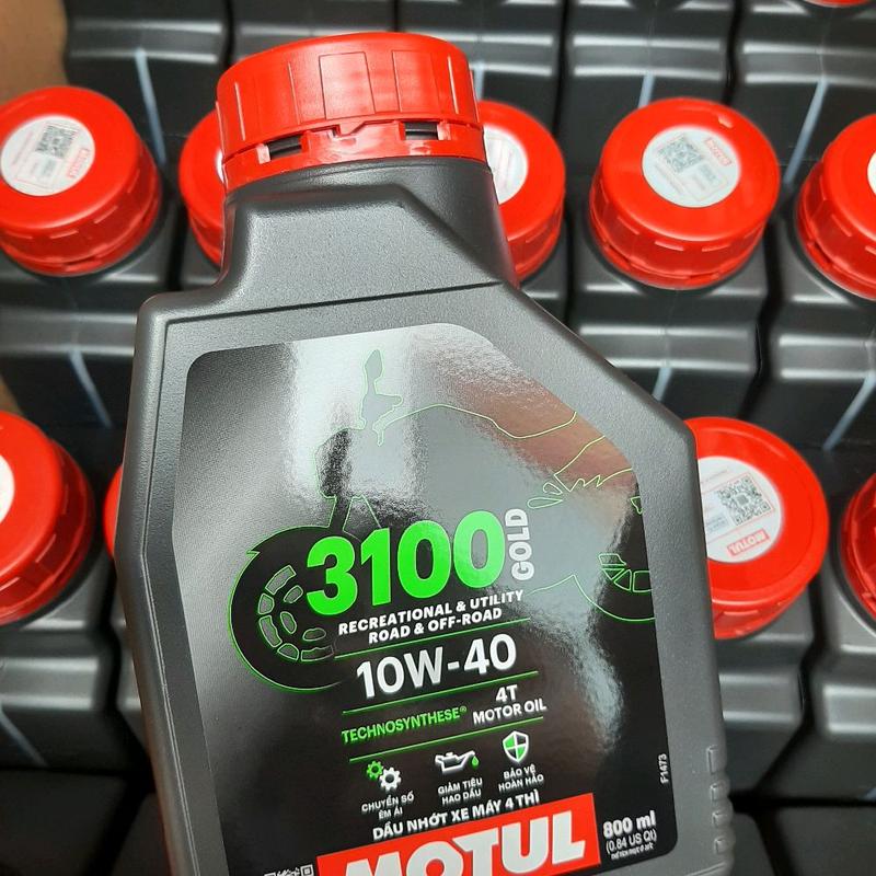    chính hãng  Dầu nhớt xe số  3100 GOLD 4T 10W40 0.8L - 1L daun motul 