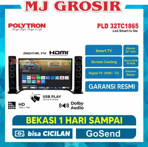 LED TV POLYTRON 32" PLD 32 TC 1865 32 INCH SMART TV LITE TOWER SPEAKER NEW