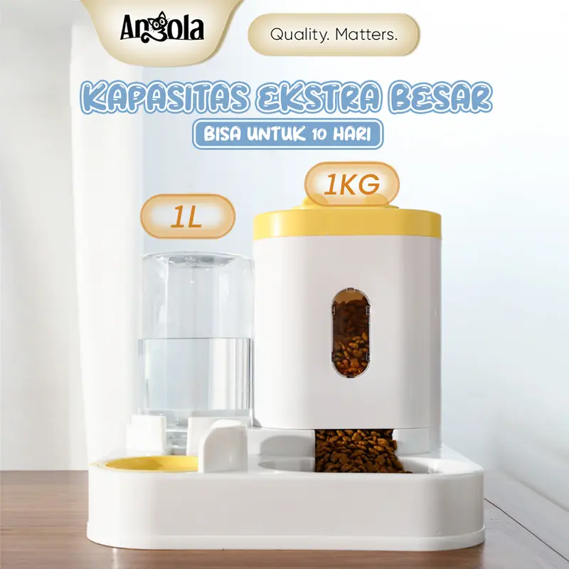 Angola Shop Tempat Makan & Minum Otomatis Kucing Anjing M07 Automatic Pet Feeder / Pet Feeder Hewan Peliharaan 3