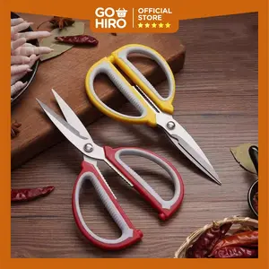 Gunting Dapur MultiFungsi Stainless Steel - Gunting Ikan Ayam Daging Sayur Gagang Karet Anti Karat