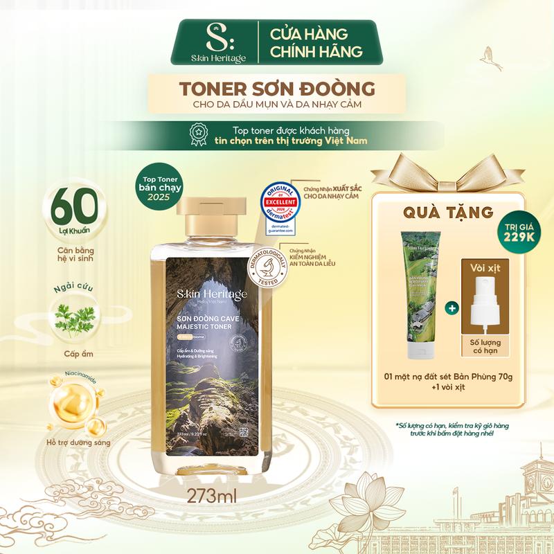 Toner Sơn Đoòng Dưỡng Ẩm Da, Làm Dịu Và Cân Bằng Độ Ẩm Cho Da Dầu Mụn và Da…