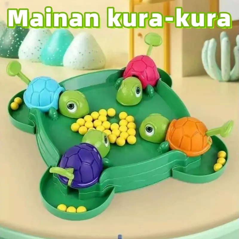Mainan Turtle Pac-Man Teka-teki Anak-anak Multiplayer Pertempuran Kacang-Merebut Permainan Interaktif Orangtua-anak Permainan Papan Dekompresi