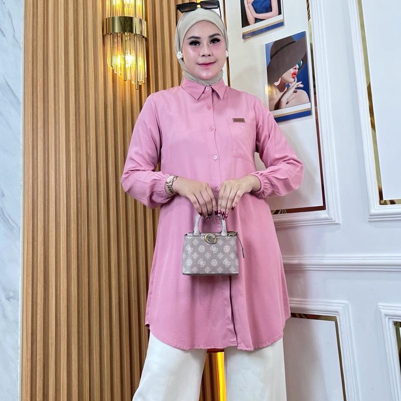 RALYN - TUNIK RAYON TWILL ATASAN POLOS STANDART DAN JUMBO LD 120 #2.08 Formal Kain raya 9