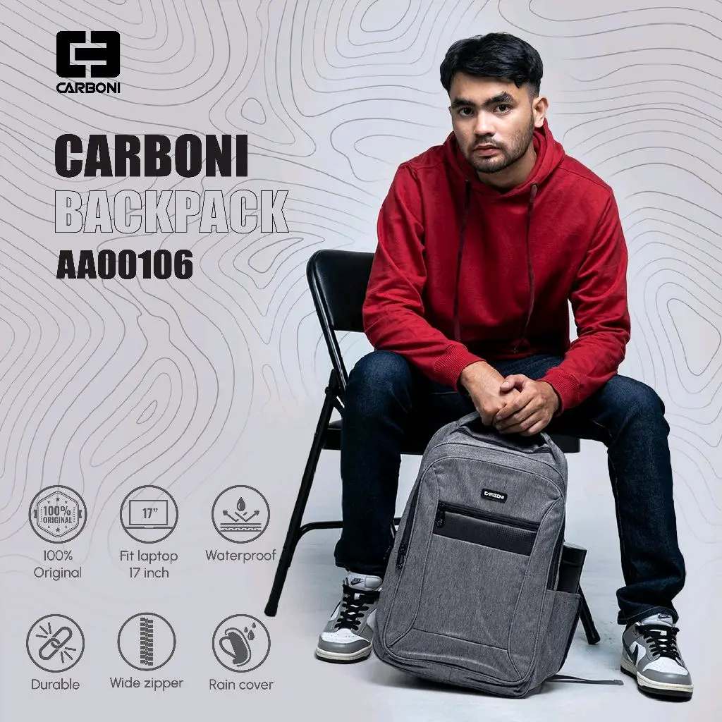 CARBONI AA00106 TAS RANSEL LAPTOP/ TAS SEKOLAH PRIA