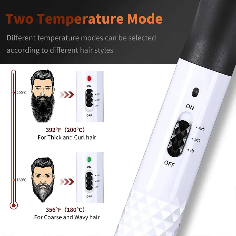 Sisir Pelurus Rambut Pria New Hair Beard Straightener Brush Catok Sisir Pelurus Catokan Rambut 4