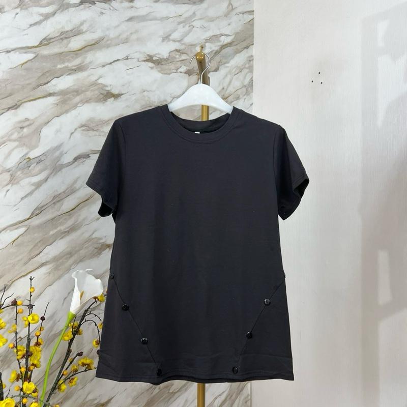 Atasan wanita 3477 lengan pendek motif kancing 5