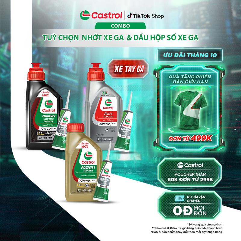 [Castrol x Duy Best] Combo tùy chọn Castrol Nhớt xe ga và Dầu hộp số xe ga