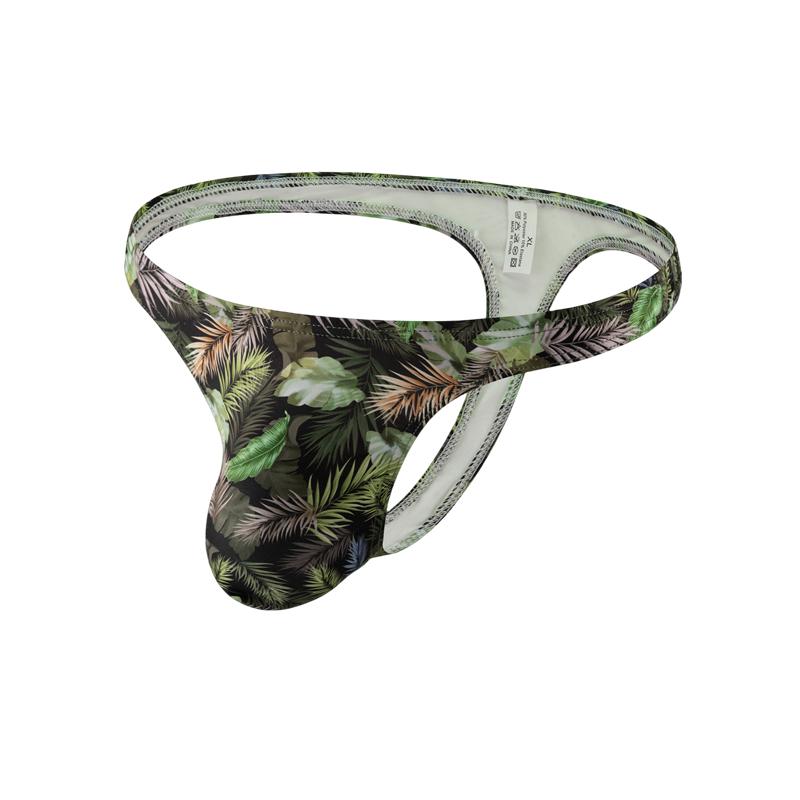 Product Introduction of Breathable Men Thongs Underwear Jockstrap Print Men's Bikini T-back Lingerie Men Innerwear 8