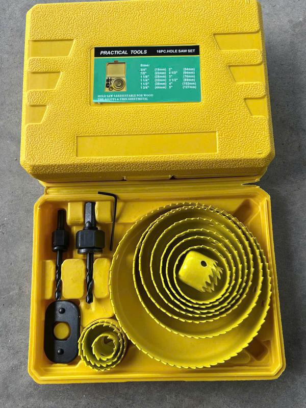  Mũi khoét lỗ tròn gỗ thạch cao khoan khoét trần cao cấp 16 chi tiết 