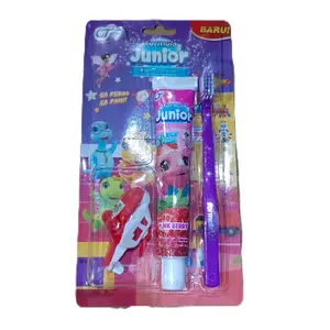 Formula Junior Toothbrush Set - Sikat Gigi Anak dengan Tube Pasta Gigi Pink Berry - Produk Baru